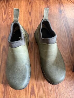 Bogs Men's Olive Green Waterproof Slip-On Rain & Snow Boots